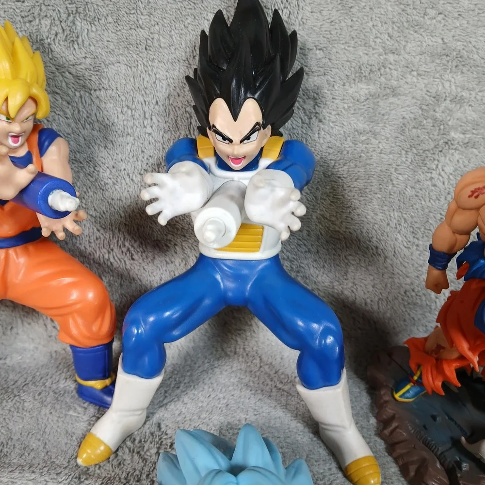 Dragon Ball Z Super Figure Lot Goku Vegeta Vegito Blue Anime PVC Toy Multi Color